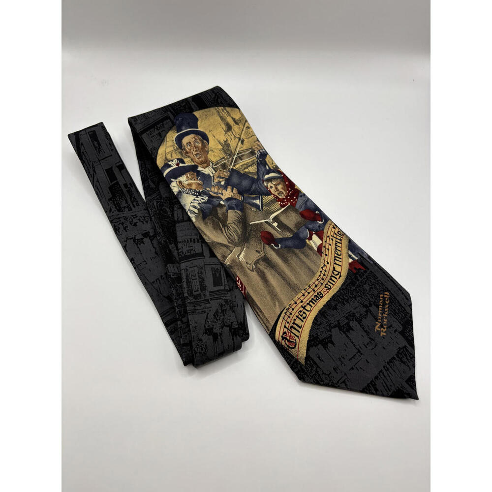 Norman Rockwell Christmas Men's Tie - Vintage Holiday Design